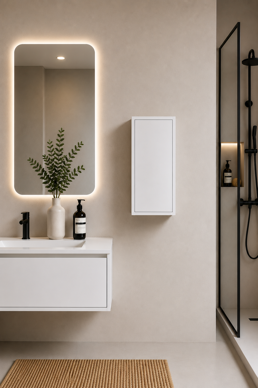 Columna de baño FLORENCIA una puerta 70x35 cm