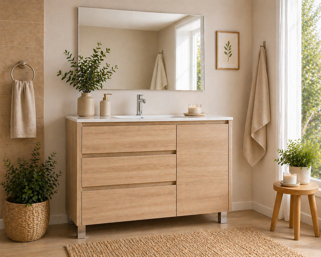 Mueble de baño con VOLUM con 3 cajones y puerta y lavabo