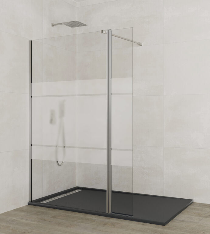 Mampara walk-in fijo + abatible SCREEN