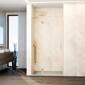 Mampara frontal abatible fijo+puerta c/cierre a imán GLASS - Oro