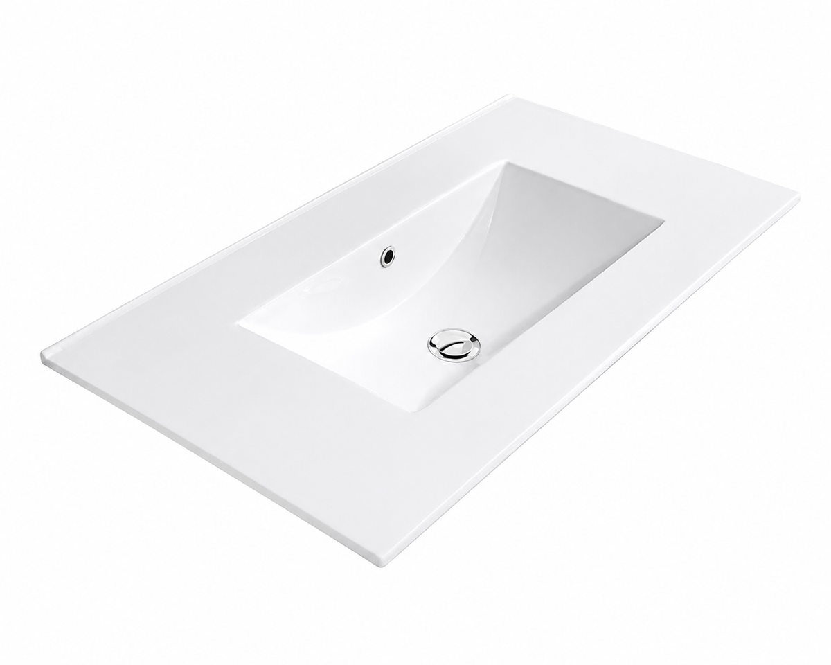 Lavabo porcelana sobre mueble THIN
