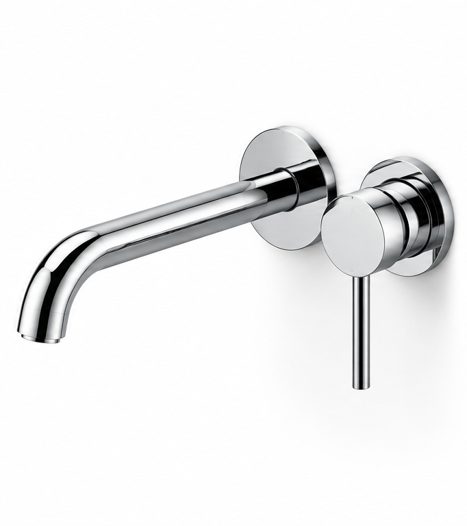 Monomando lavabo mural empotrable Tizziano 80006 Cromo