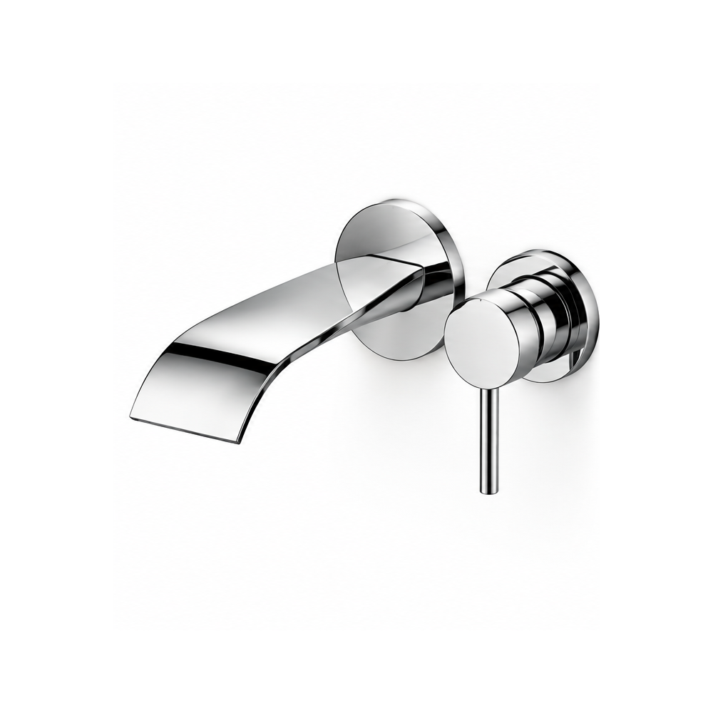 Monomando lavabo mural empotrable cascada Tizziano 80026 Cromo