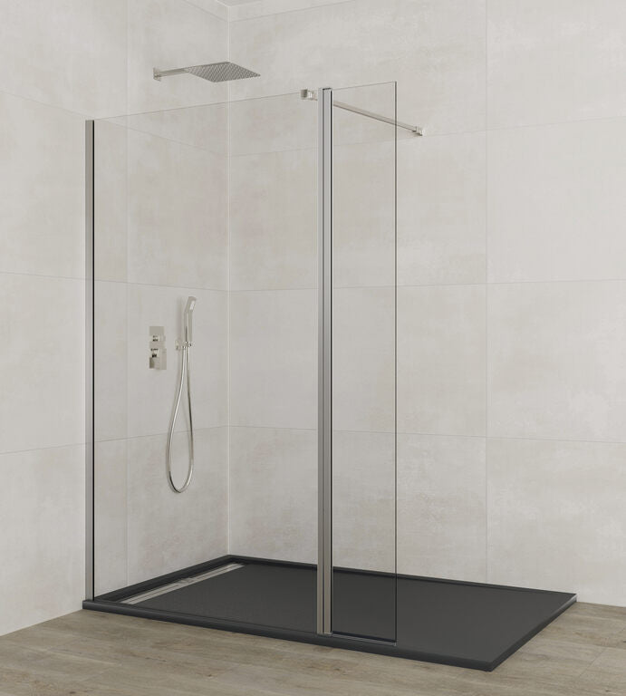 Mampara walk-in fijo + abatible SCREEN